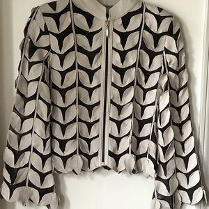 Vintage Stillman Studio New York Cut Out Leaf ZIp Jacket